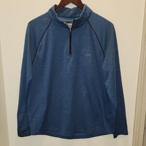 Greg Norman Collection Men's M Blue Play Dry Quarter-Zip Golf Pullover Shirt
